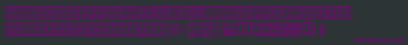 Secure12a Font – Purple Fonts on Black Background