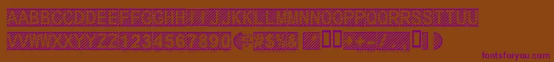 Secure12a Font – Purple Fonts on Brown Background