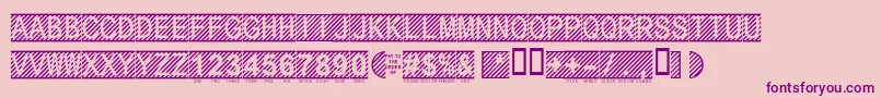 Secure12a Font – Purple Fonts on Pink Background