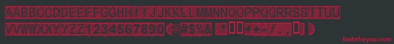 Шрифт Secure12a – красные шрифты на чёрном фоне