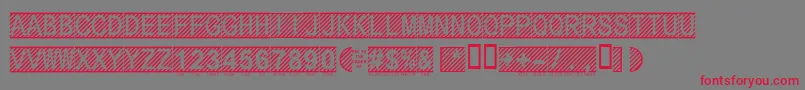 Secure12a Font – Red Fonts on Gray Background