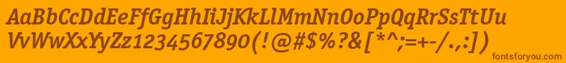 More about OfficinaSerifOsItcTtBoldit Font OfficinaSerifOsItcTtBoldit Font – Brown Fonts on Orange Background