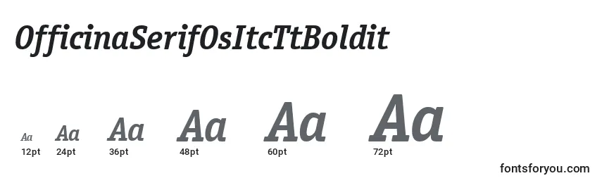 Размеры шрифта OfficinaSerifOsItcTtBoldit