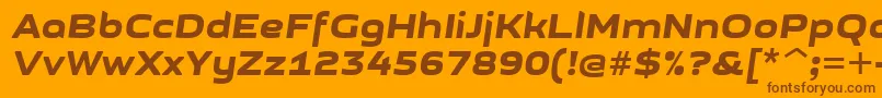 GetvoipGrotesqueItalic Font – Brown Fonts on Orange Background