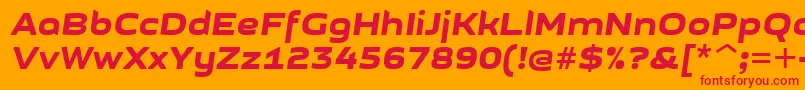 GetvoipGrotesqueItalic Font – Red Fonts on Orange Background