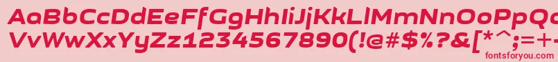 GetvoipGrotesqueItalic Font – Red Fonts on Pink Background