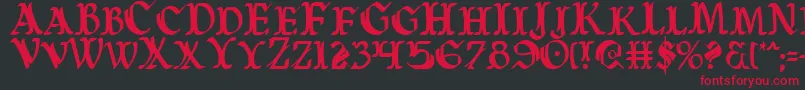 WarsOfAsgardCondensed Font – Red Fonts on Black Background