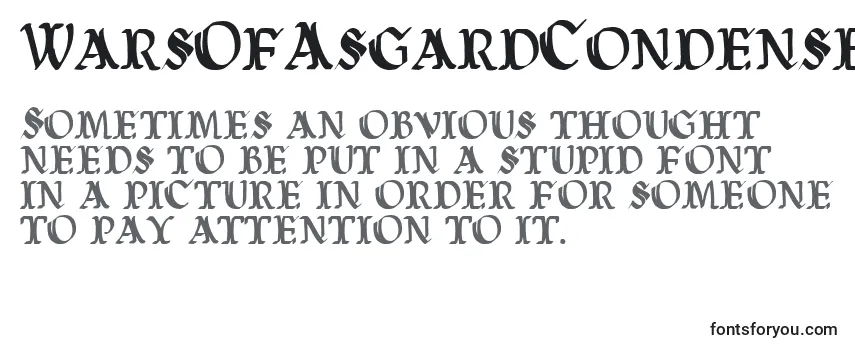 Review of the WarsOfAsgardCondensed Font