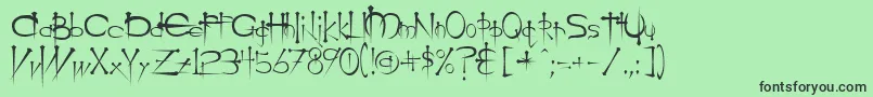 Шрифт OgilvieRegular – чёрные шрифты на зелёном фоне