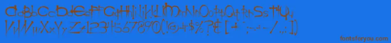 OgilvieRegular Font – Brown Fonts on Blue Background