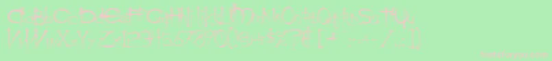 OgilvieRegular Font – Pink Fonts on Green Background