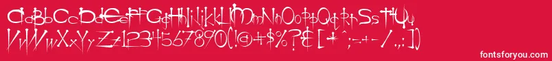OgilvieRegular Font – White Fonts on Red Background