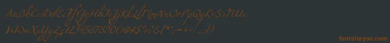 Шрифт Miama – коричневые шрифты на чёрном фоне