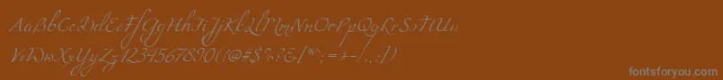 Miama-Schriftart – Graue Schriften auf braunem Hintergrund
