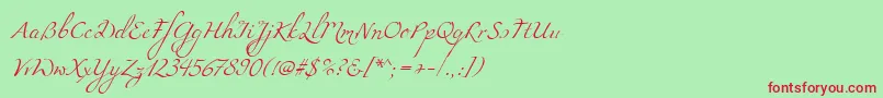 Miama Font – Red Fonts on Green Background