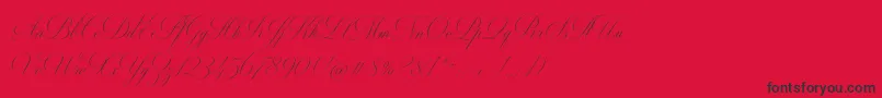 MiltonTwo Font – Black Fonts on Red Background