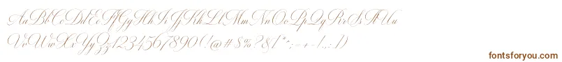 MiltonTwo-Schriftart – Braune Schriften auf weißem Hintergrund
