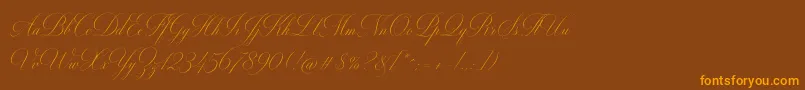 MiltonTwo Font – Orange Fonts on Brown Background