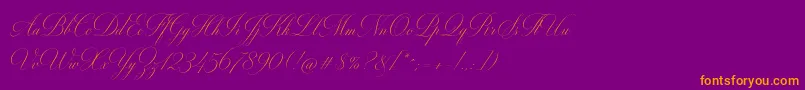 MiltonTwo Font – Orange Fonts on Purple Background