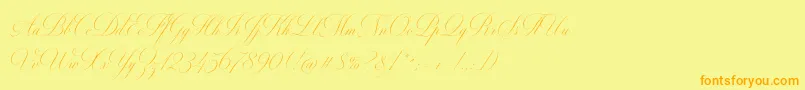 MiltonTwo Font – Orange Fonts on Yellow Background