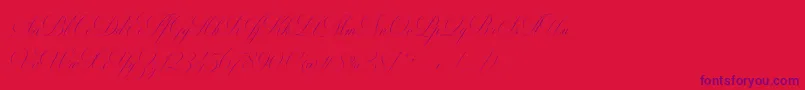 MiltonTwo-Schriftart – Violette Schriften auf rotem Hintergrund