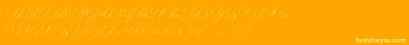 MiltonTwo Font – Yellow Fonts on Orange Background
