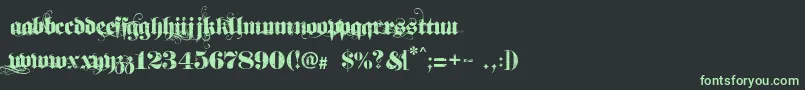 Dirt2Soulstalker Font – Green Fonts on Black Background