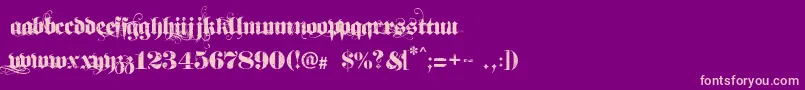 Dirt2Soulstalker Font – Pink Fonts on Purple Background
