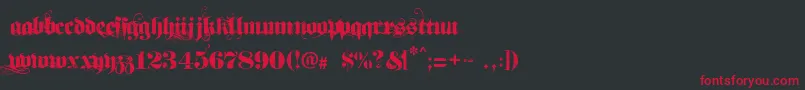 Dirt2Soulstalker Font – Red Fonts on Black Background