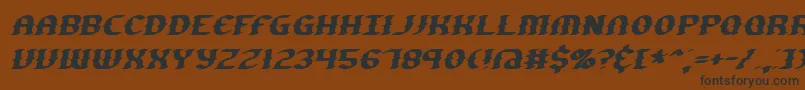 GestureSlantBrk Font – Black Fonts on Brown Background