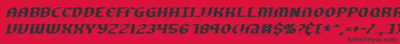 GestureSlantBrk Font – Black Fonts on Red Background