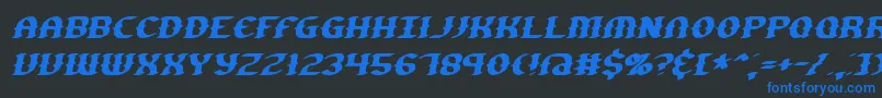 GestureSlantBrk Font – Blue Fonts on Black Background