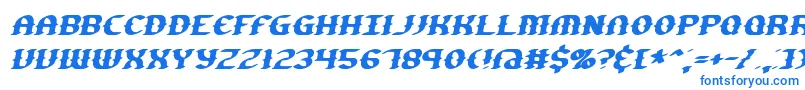 GestureSlantBrk Font – Blue Fonts on White Background