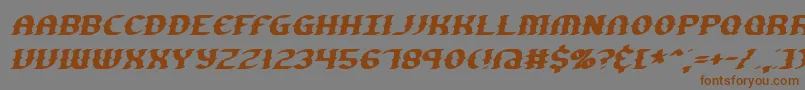 GestureSlantBrk Font – Brown Fonts on Gray Background