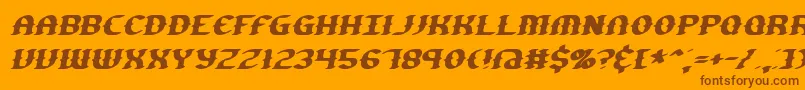 GestureSlantBrk Font – Brown Fonts on Orange Background