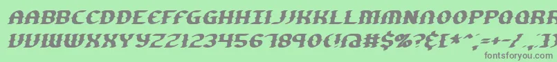 GestureSlantBrk Font – Gray Fonts on Green Background