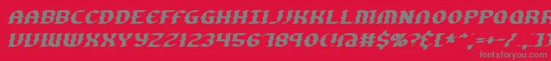 fuente GestureSlantBrk – Fuentes Grises Sobre Fondo Rojo