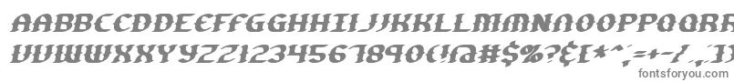 GestureSlantBrk Font – Gray Fonts on White Background