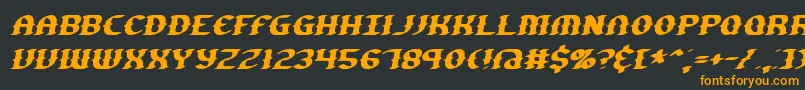 GestureSlantBrk Font – Orange Fonts on Black Background