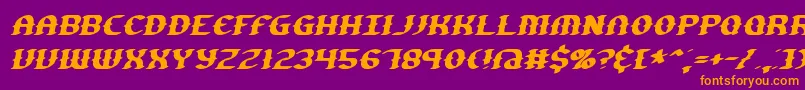 GestureSlantBrk Font – Orange Fonts on Purple Background