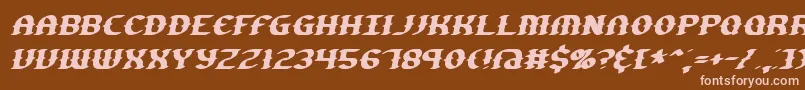 GestureSlantBrk Font – Pink Fonts on Brown Background