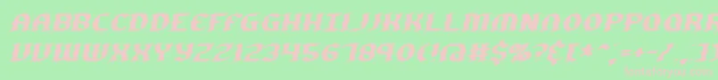 GestureSlantBrk Font – Pink Fonts on Green Background
