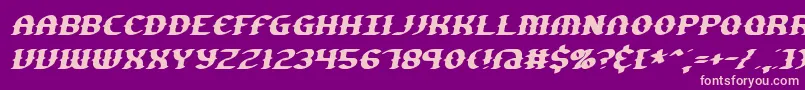 GestureSlantBrk Font – Pink Fonts on Purple Background