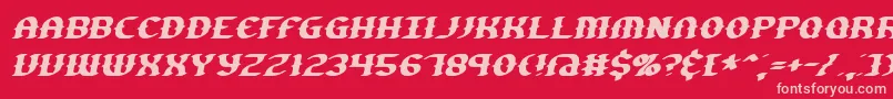 GestureSlantBrk Font – Pink Fonts on Red Background