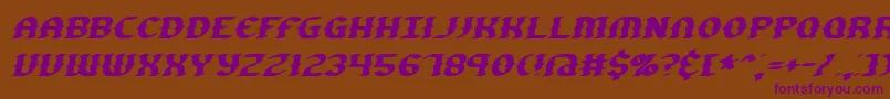GestureSlantBrk Font – Purple Fonts on Brown Background