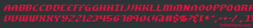 GestureSlantBrk Font – Red Fonts on Black Background