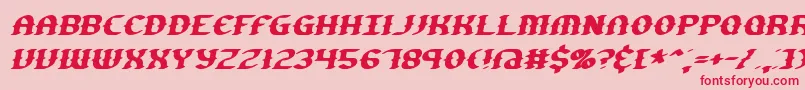 GestureSlantBrk Font – Red Fonts on Pink Background