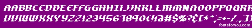 GestureSlantBrk Font – White Fonts on Purple Background