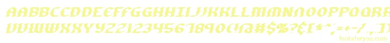 GestureSlantBrk-fontti – keltaiset fontit