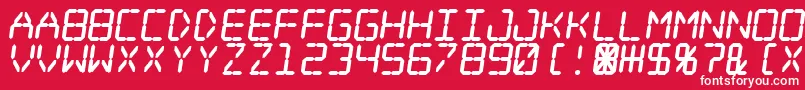 Digital Dream Fat Skew Font – White Fonts on Red Background